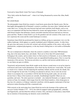 Foreword to Janne Klerk`s book The Coasts of Denmark &ldquo;How fairly