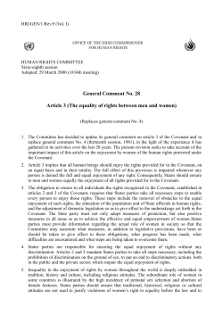 General Comment 28 - Anti