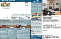 April 2017 Newsletter - Generations of Indian Valley