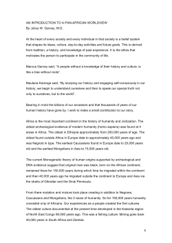 An Introduction to a Pan-African WorldView by Dr Julius Garvey