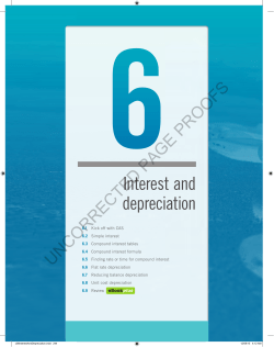 Interest and depreciation