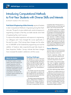 Introducing Computational Methods to First-Year