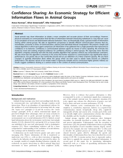 Confidence Sharing: An Economic Strategy for Efficient Information