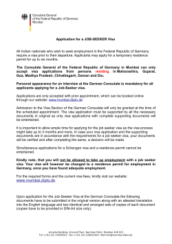 Application for a JOB-SEEKER Visa - Y-Axis