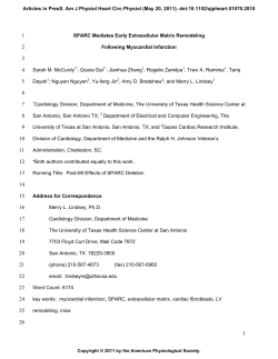 1 SPARC Mediates Early Extracellular Matrix - AJP