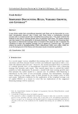 simplified discounting rules, variable growth, and leverage