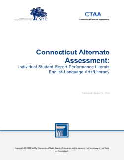 CTAA Individual Student Report Performance
