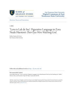 "Love is Lak de Sea": Figurative Language in Zora Neale Hurston`s