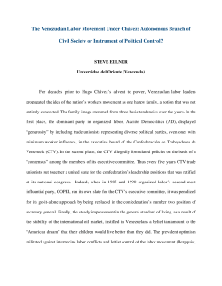 The Venezuelan Labor Movement Under Ch&aacute;vez