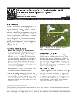 How to Perform a Catch Can Irrigation Audit