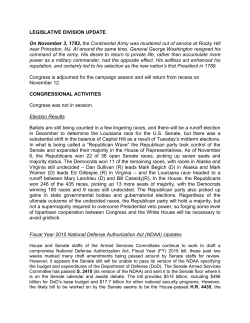 LEGISLATIVE DIVISION UPDATE On November 3, 1783 - nc
