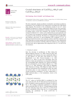 Crystal structures of Ca(ClO4)2.4H2O and Ca(ClO4