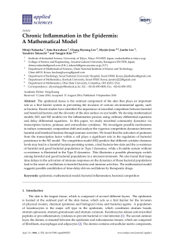 Chronic Inflammation in the Epidermis: A Mathematical Model