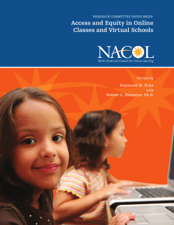 Access and Equity in Online Classes and Virtual Schools
