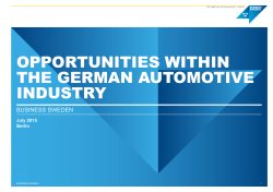 opportunities within the german automotive
