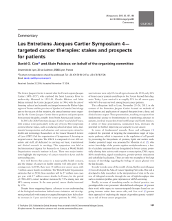 Les Entretiens Jacques Cartier Symposium 4