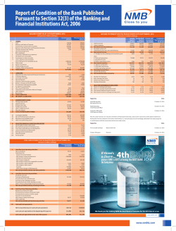 NMB Quarterly Financial Results (Sep, 2016)