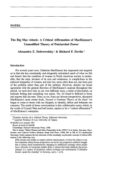 A Critical Affirmation of MacKinnon`s Unmodified Theory of