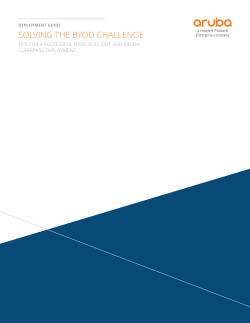 SOLVING THE BYOD CHALLENGE