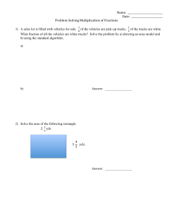 Problem Solving Multiplication of Fractions greater than, less than