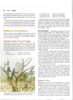 Malthus on Overpopulation