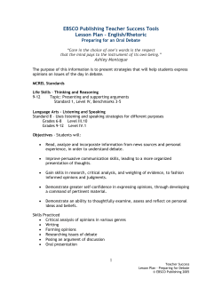 EBSCO Publishing Teacher Success Tools Lesson Plan &ndash; English