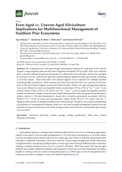 Even-Aged vs. Uneven-Aged Silviculture: Implications for