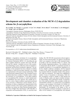 Development and chamber evaluation of the MCM v3.2 degradation
