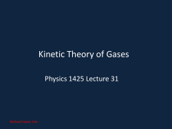Kinetic Theory of Gases