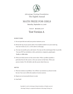 Problems - Math Prize for Girls