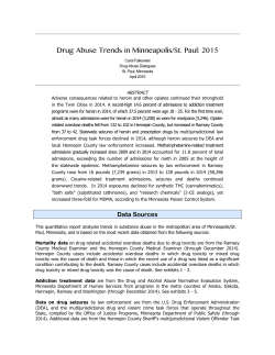 Drug Abuse Trends in Minneapolis/St. Paul: 2015