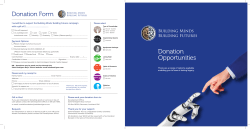 Donation Opportunities Donation Form