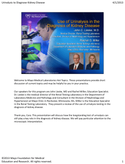 the PDF - Mayo Medical Laboratories