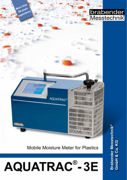 aquatrac&reg;- 3e - Brabender Messtechnik