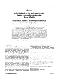 Scientific basis for the Soviet and Russian radiofrequency standards