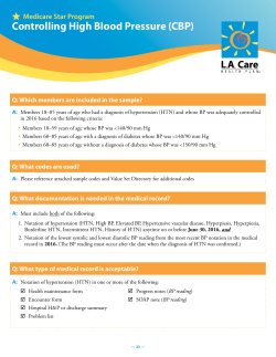 Controlling High Blood Pressure (CBP)