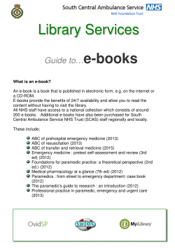 E-books for SCAS - Royal Berkshire Hospital