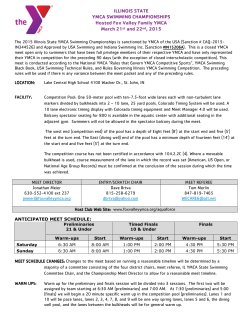 Meet Packet - Joliet Y Jets Swim Team