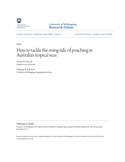 How to tackle the rising tide of poaching in Australia`s tropical seas