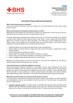 Home Blood Pressure Monitoring Explained