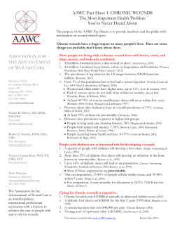 AAWC Fact Sheet 1: CHRONIC WOUNDS The Most Important
