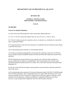 OAR, Division 200, General Air Pollution Procedures and Definitions