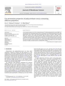 Gas permeation properties of poly(urethane