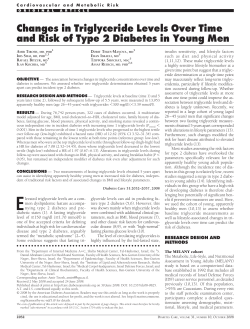 Changes in Triglyceride Levels Over Time and Risk of Type 2