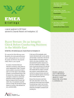 Checks Before Conducting Business in the
