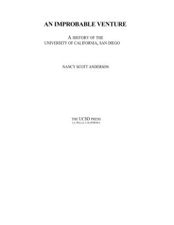 an improbable venture - UCSD Libraries