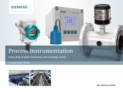 Process Instrumentation Water Brochure