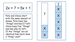 2x + 7 = 5x + 1