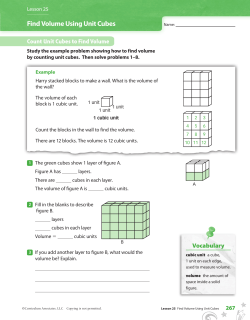 Find Volume Using Unit Cubes