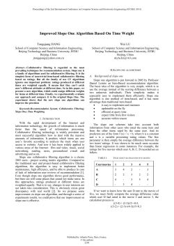 Improved Slope One Algorithm Based On Time Weight